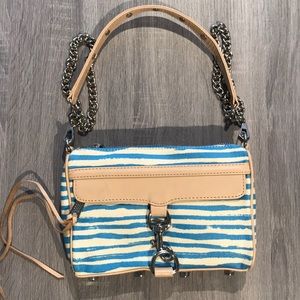 Rebecca Minkoff Mini Mac White/Blue Crossbody